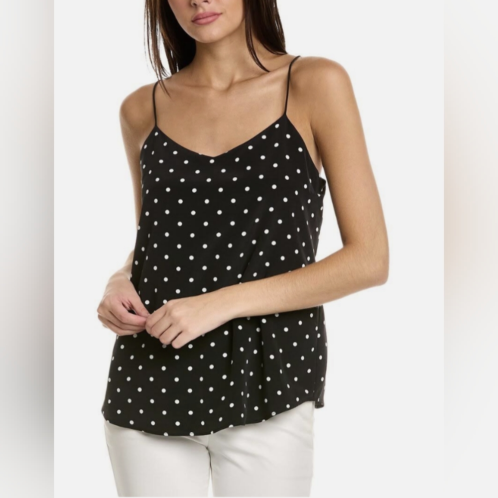 Express polka dot tank lined blouse XS